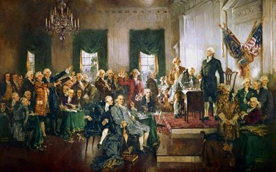 Howard Chandler Christy, „Scene at the Signing of the Constitution of the United States“, 1940 m.