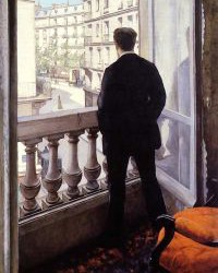 Gustave Caillebotte „Jaunas vyras prie lango”. 1875